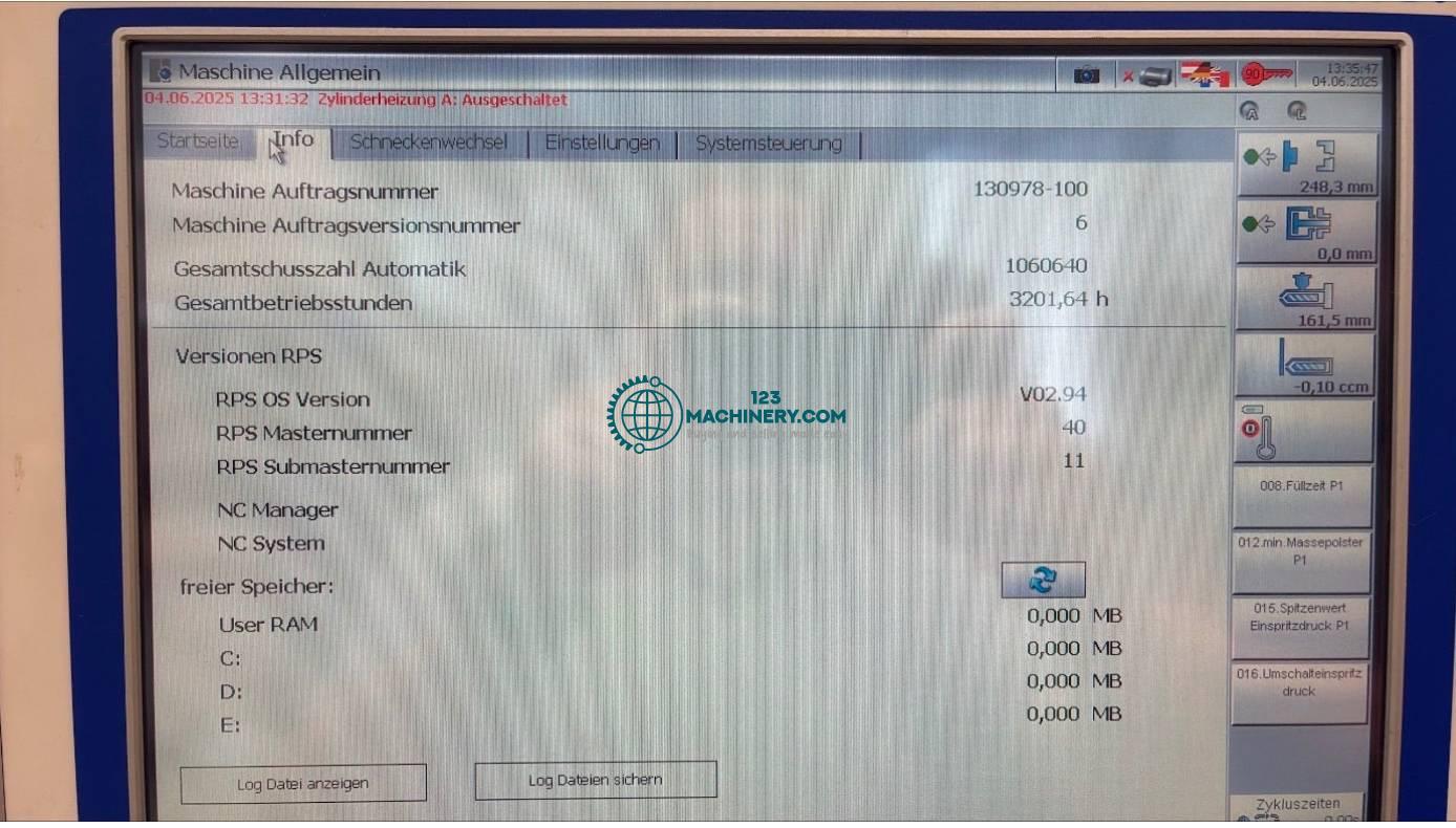 Used BATTENFELD EM 30/55 Unilog B6 Run hour 3.200